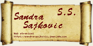 Sandra Šajković vizit kartica